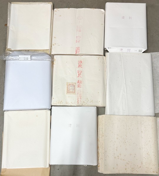 中国紙 1973年 紅星牌 浄皮 単宣 100枚揃他 半切 9