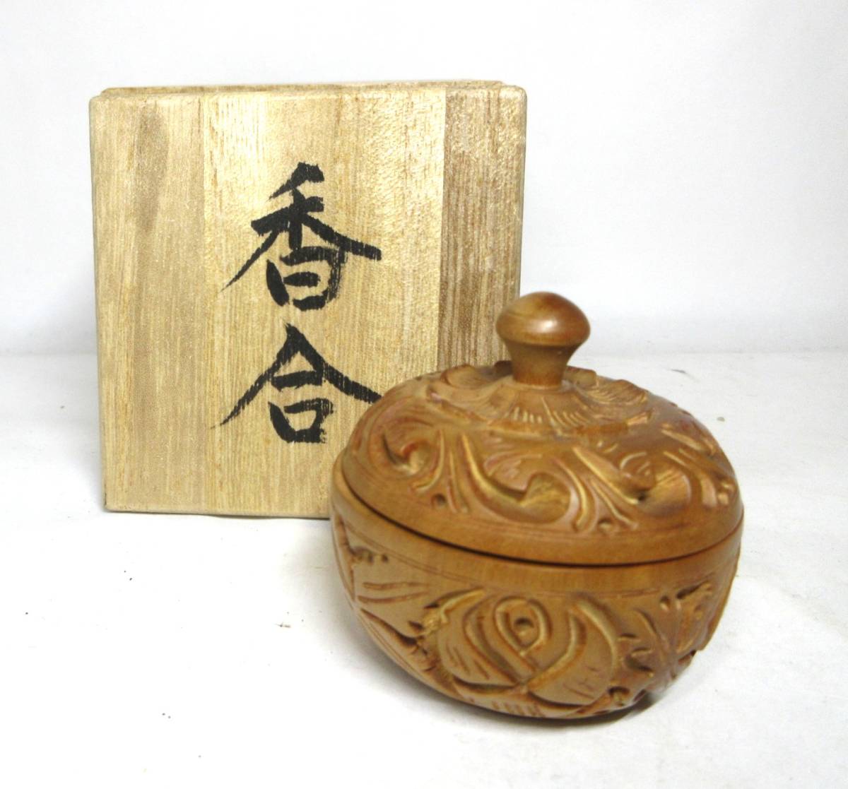 e1091 赤楽 木魚香合 在銘 共箱 香合 茶道具 香合 共箱 公式通販 茶道具 e1091 赤楽 木魚香合 在銘 - | Yahoo