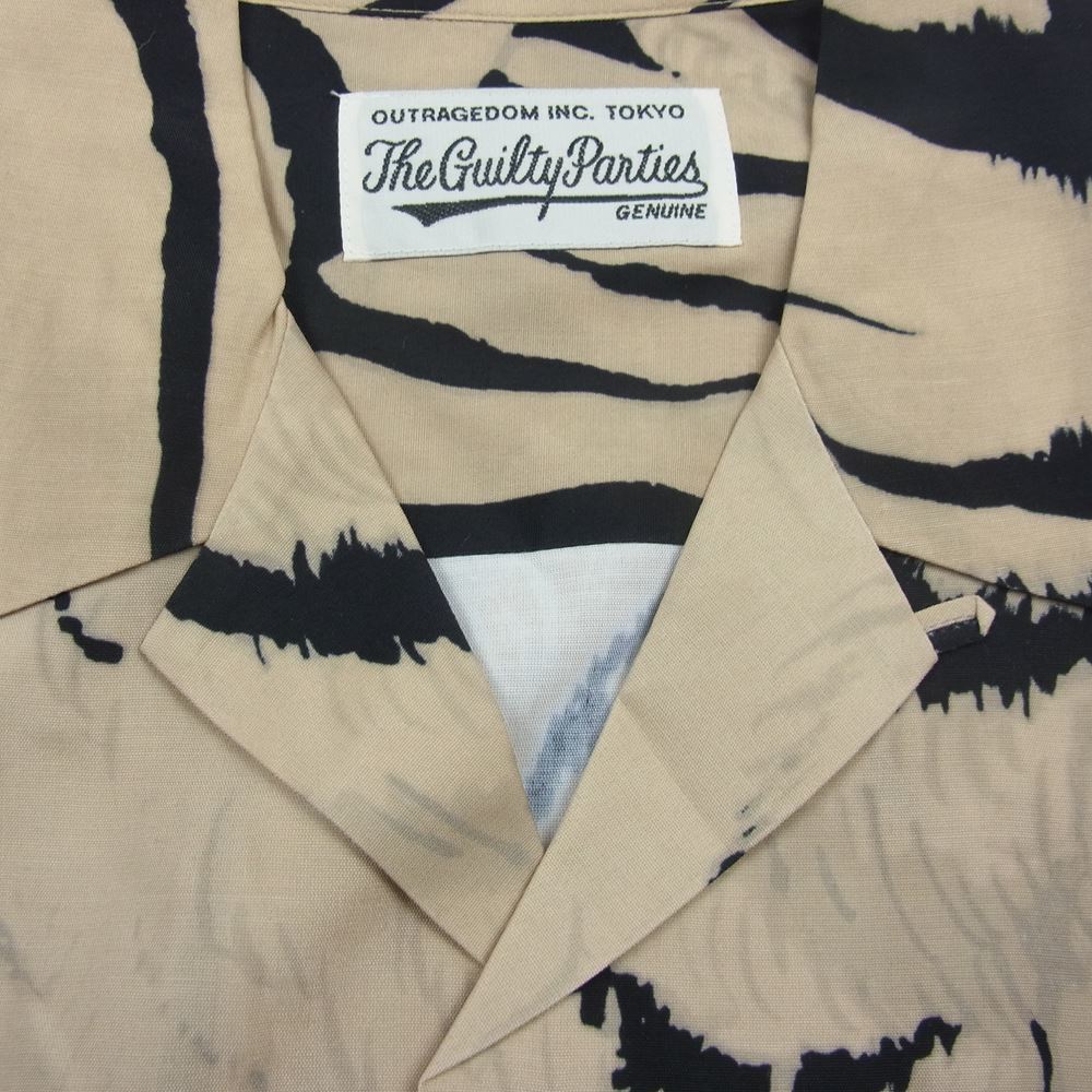 WACKO MARIA ワコマリア × TIM LEHI ティム リーハイ ハワイアン 半袖 シャツ ベージュ系 M【新古品】【未使用】【中古】 WACKO LEHI TIM マキシマム ザ SHIRT⁄アロハシャツ⁄L