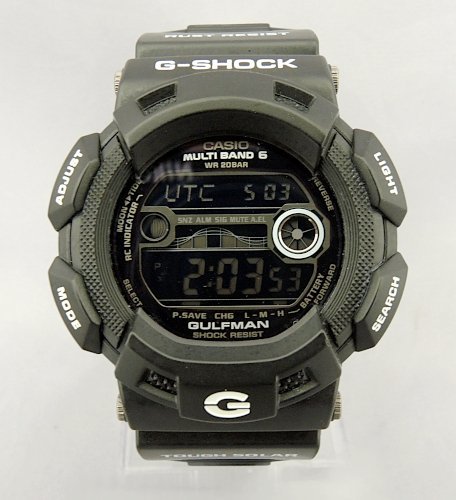 CASIO G-SHOCK GW-9110BW GULFMAN 電波ソーラー カシオ ガルフマン チタン ブラック 中古品 マルチ6バンド タフソーラー