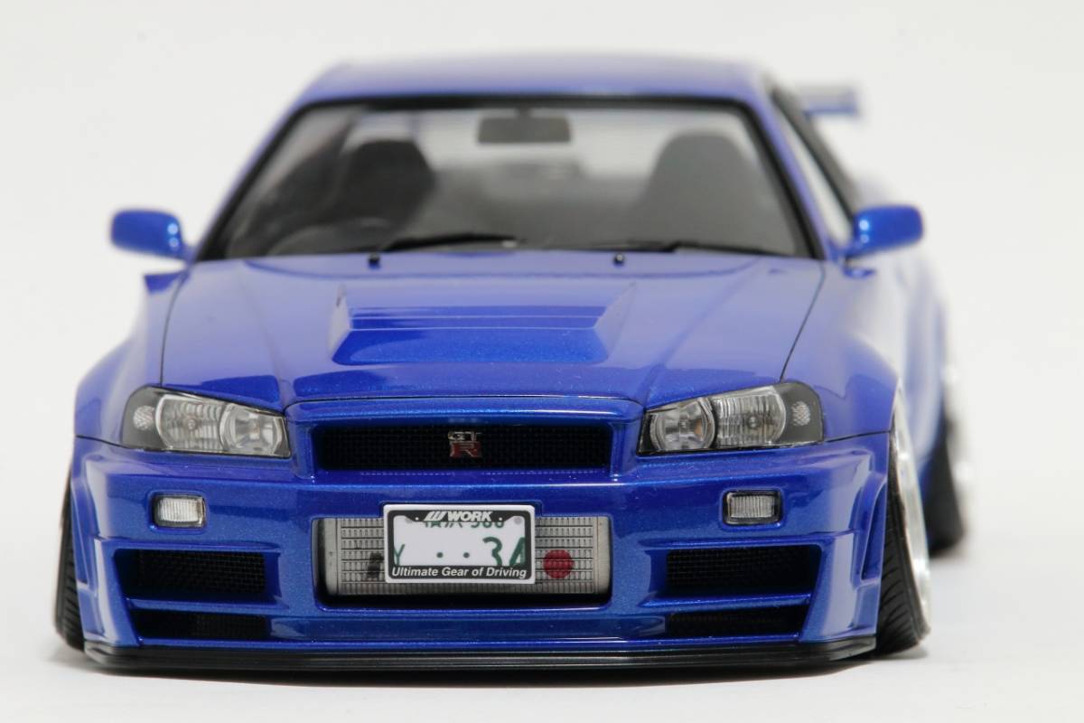 1/24 タミヤ R34 GT-R Z-TUNE ベイサイドブルー 完成品(完成品)｜売買 