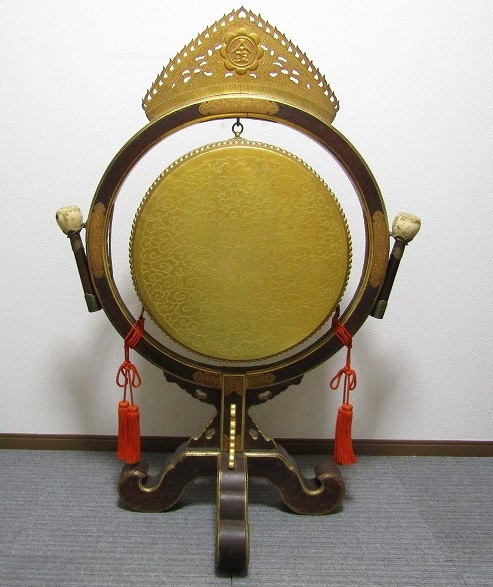dd07-7392 某寺院買取品 楽太鼓 釣太鼓 火焔太鼓 高さ120cm 古