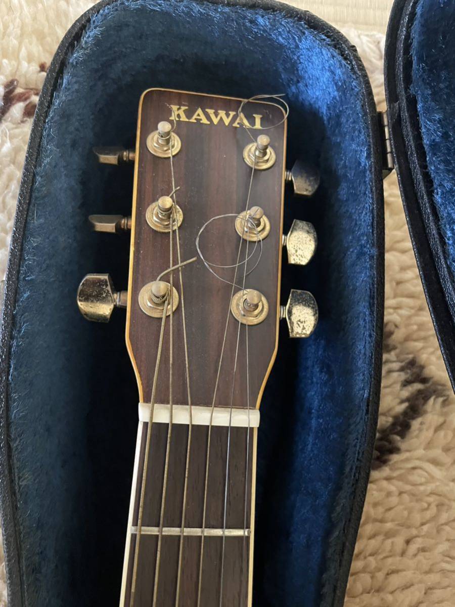 希少80年代 KAWAI F-500D アコースティックギター ハードケース 付き