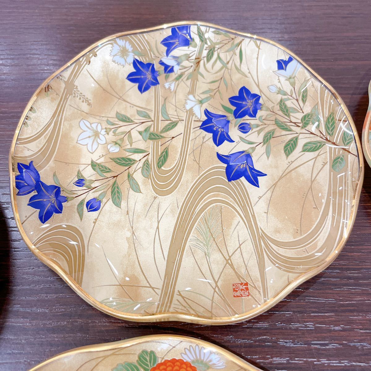 20352 山本寛斎 KANSAI YAMAMOTO 6枚セット ガラス製 和食器 和柄 花柄