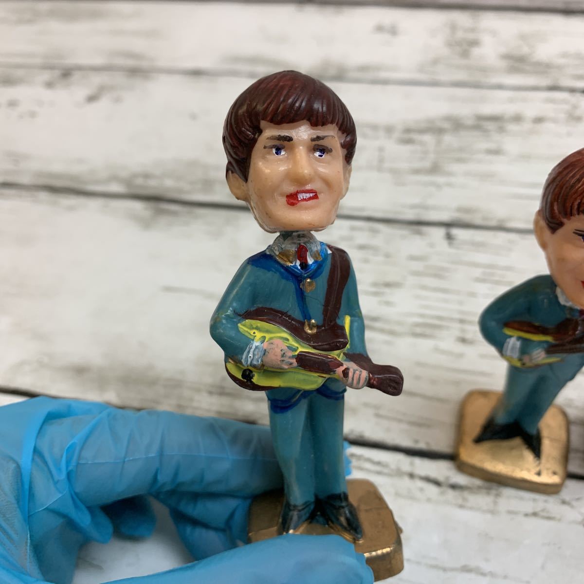 長期保管品】THE BEATLES 首振り人形 4体セット 香港製 ビートルズ