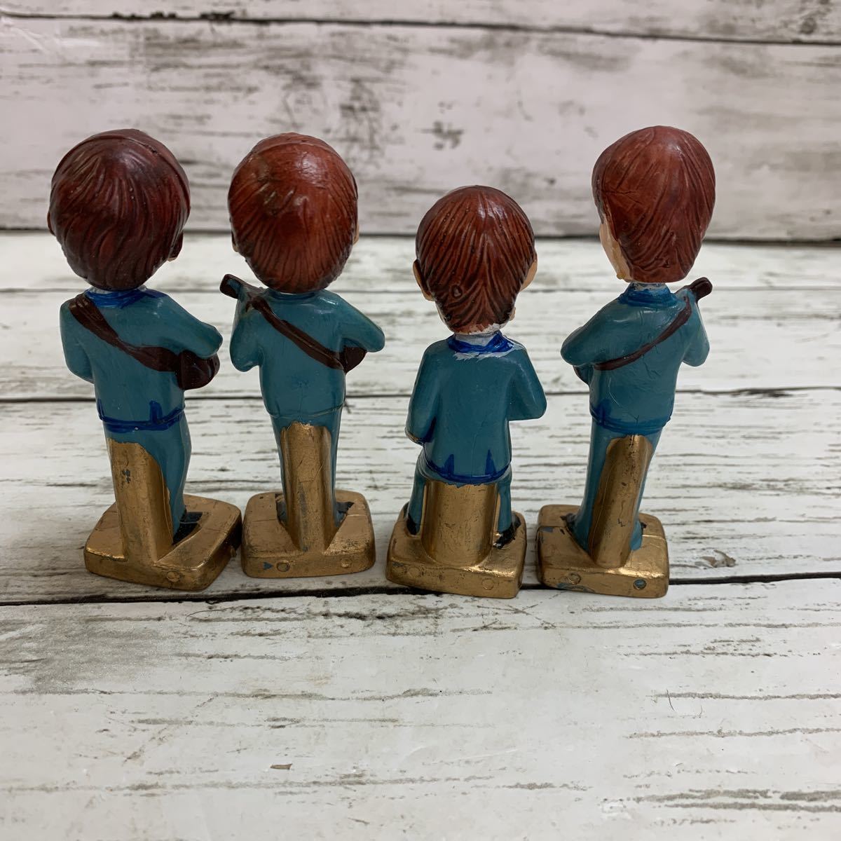 長期保管品】THE BEATLES 首振り人形 4体セット 香港製 ビートルズ