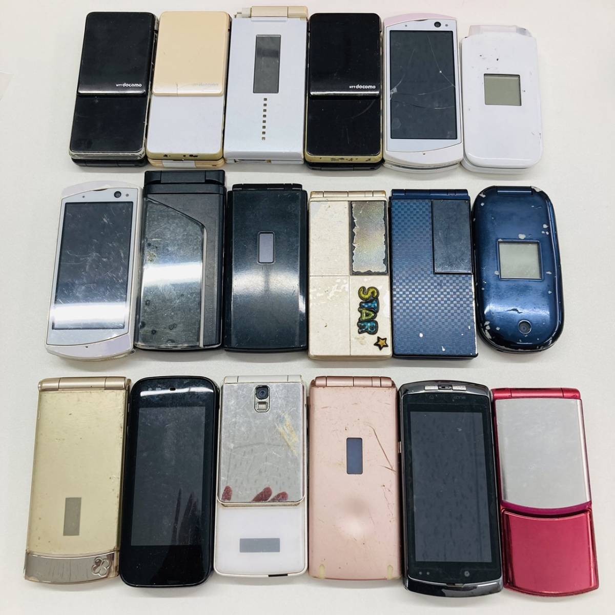 ジャンク品ガラケー台計52台まとめ