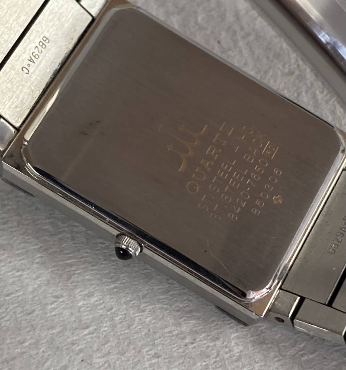 1円スタート！【美品】クレドール クォーツ カットガラス 8420-7650  