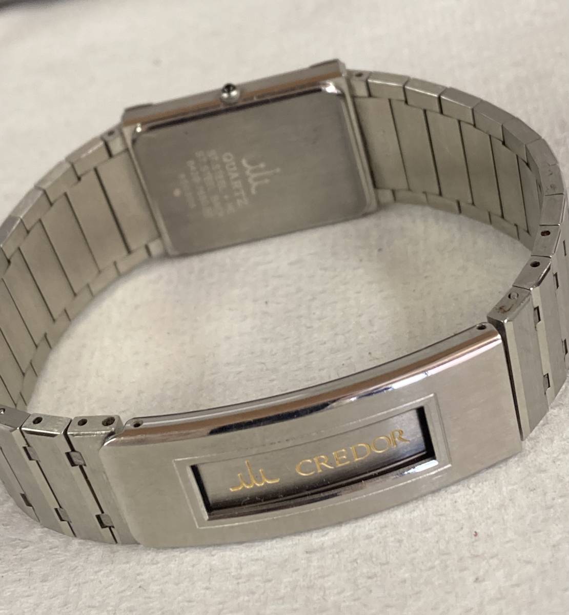 1円スタート！【美品】クレドール クォーツ カットガラス 8420-7650  