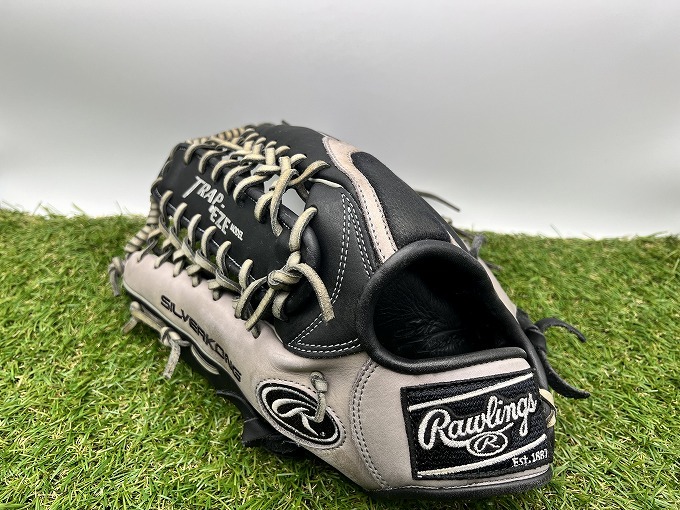 【良品】Rawlings グローブ TRAP-EZE シルバーコング 軟式用 シルバーコング - ローリングス TRAP-EZE 良品Rawlings 軟式用