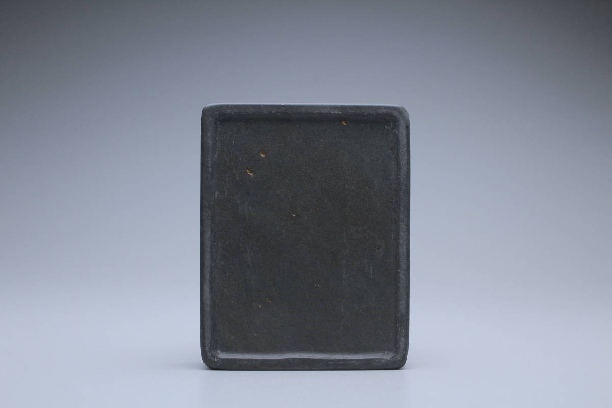 書道硯 歙州硯 楕円型 6吋｜書道 【正一】L05381 時代物 古硯