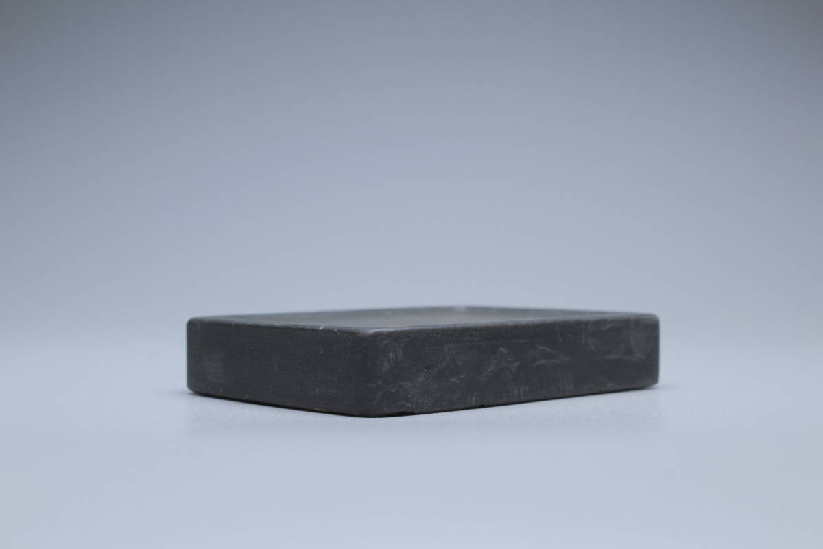 書道硯 歙州硯 楕円型 6吋｜書道 【正一】L05381 時代物 古硯