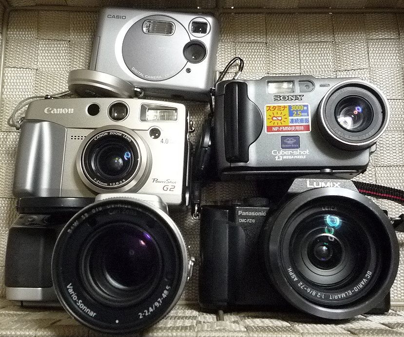デジタルカメラ5台 未確認ジャンク SONY Canon Panasonic