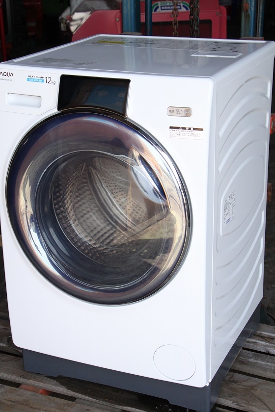 ◆ＡＱＵＡ　ドラム式洗濯乾燥機◆ＡＱＷ－ＤＸ１２Ｍ◆２０２２年製◆美品◆左開き◆石川県発◆中古◆
