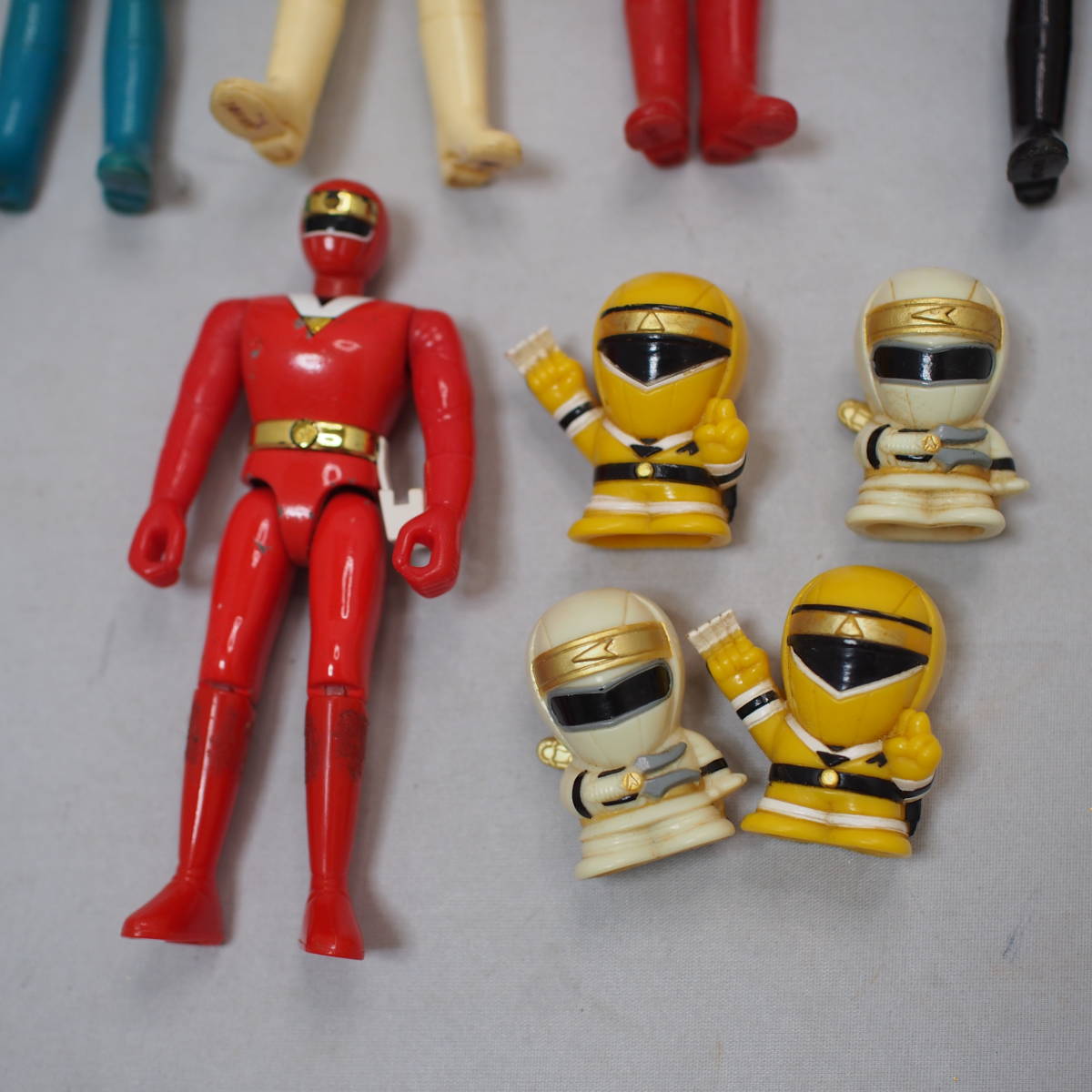 当時物 忍者戦隊カクレンジャー ソフビ 現状品 BANDAI バンダイ 指人形 