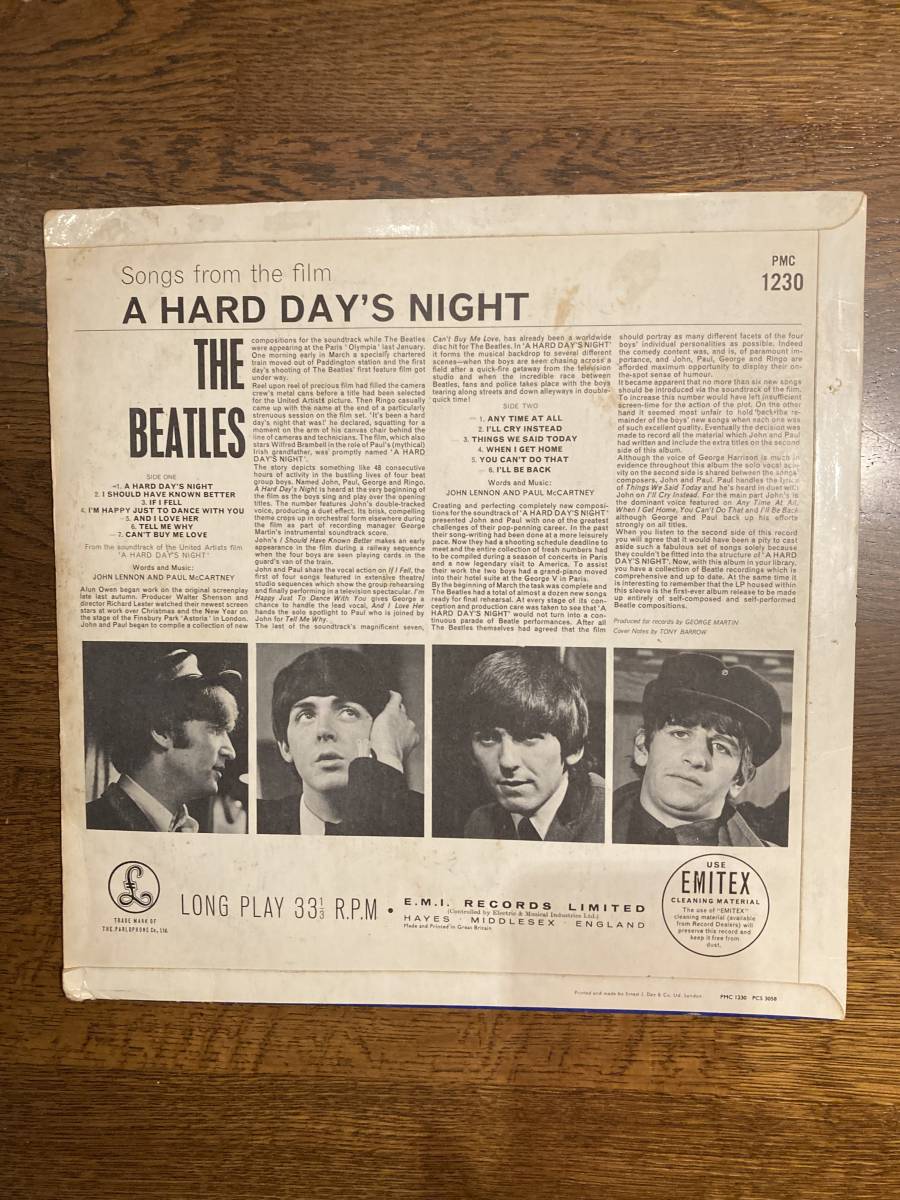 Hard The Beatles Day's Night A UK - Mono – 1st ⁄ | Mono! Yellow