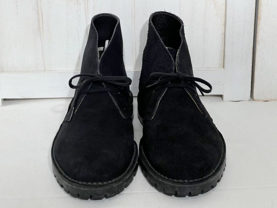 【美品】REGAL リーガル 25 本革 チャッカーブーツ デザートブーツ ビジネス シューズ ブロックソール、黒、スエードレザー本革