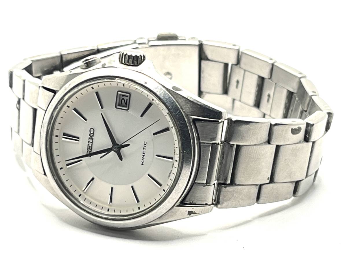 SEIKO 腕時計 セイコー キネティック オートクォーツ デイト 5M62-0B30