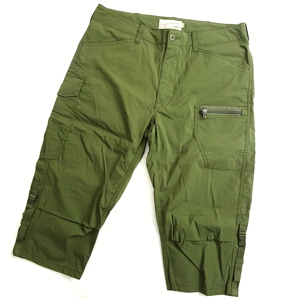 ■AVIREX アヴィレックス 新品 定1.3万 BIG CARGO POKET クロップド丈 微ストレッチ カーゴポケット パンツ 6196077 L ▲040▼out3742e