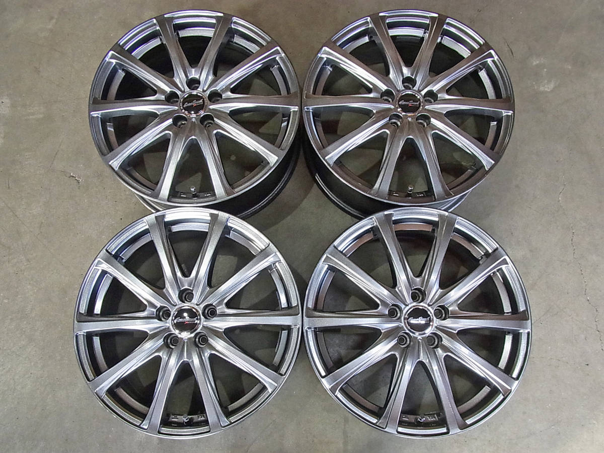 ・MANARAY SPORT Euro Speed V25 アルミホイール 4本 17×7J +48 PCD:100 5穴 ハブ径:67[A1936]