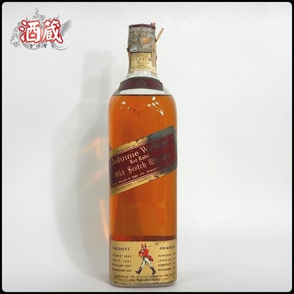 CE386● 古酒 特級 ティンキャップ● ジョニーウォーカー ● 赤 / レッド ● 760ml / 43.4% ● スコッチ ウイスキー ● トップ/ラベルダ