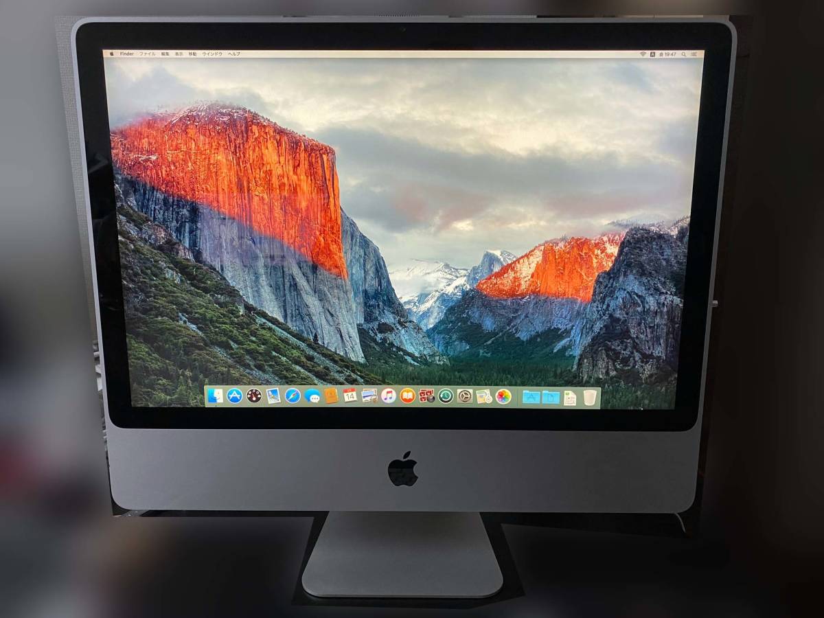 apple imac-a1225 24インチ 320G OSX10.11.5 Intel 2.8GHz 4GB 320GB