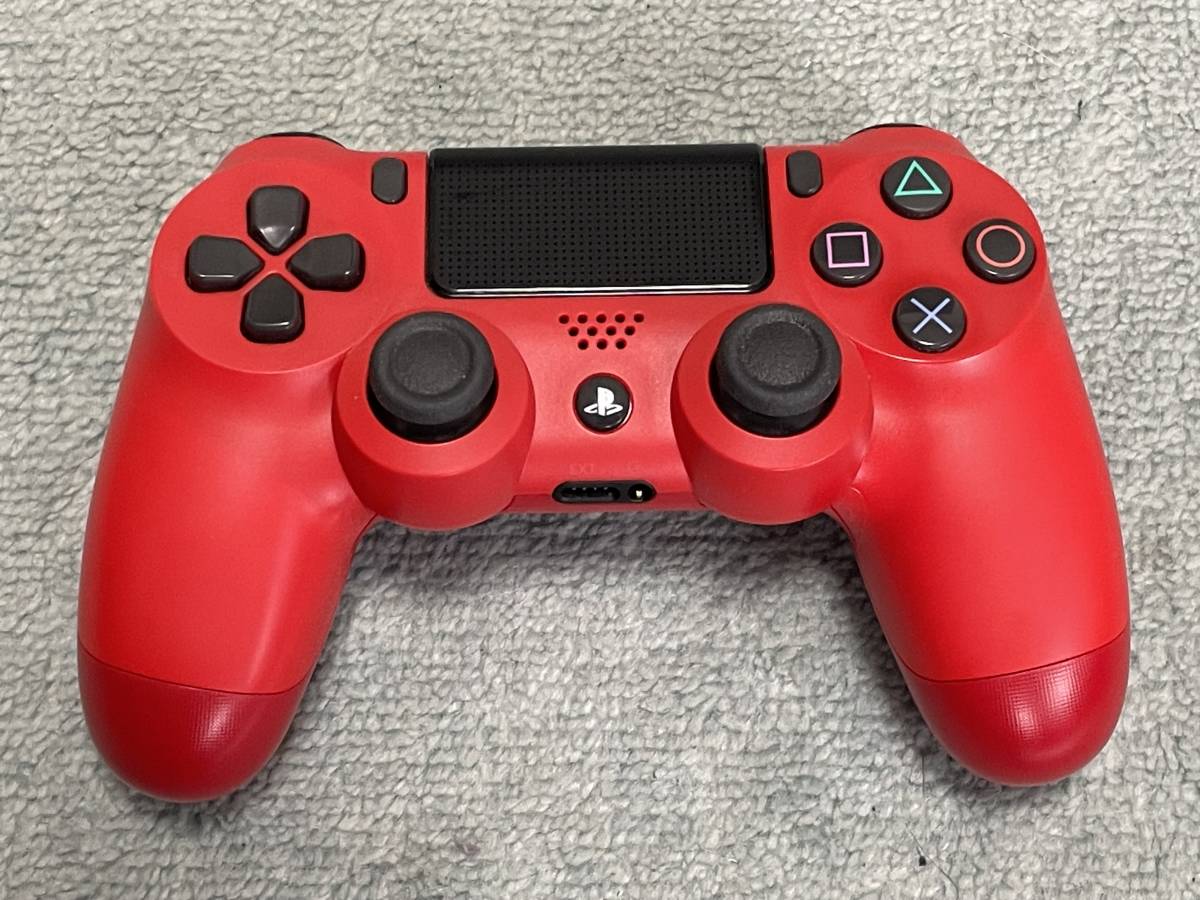 中古良品 PS4 コントローラ デュアルショック4 CUH-ZCT2J マグマレッド 動作品_1
