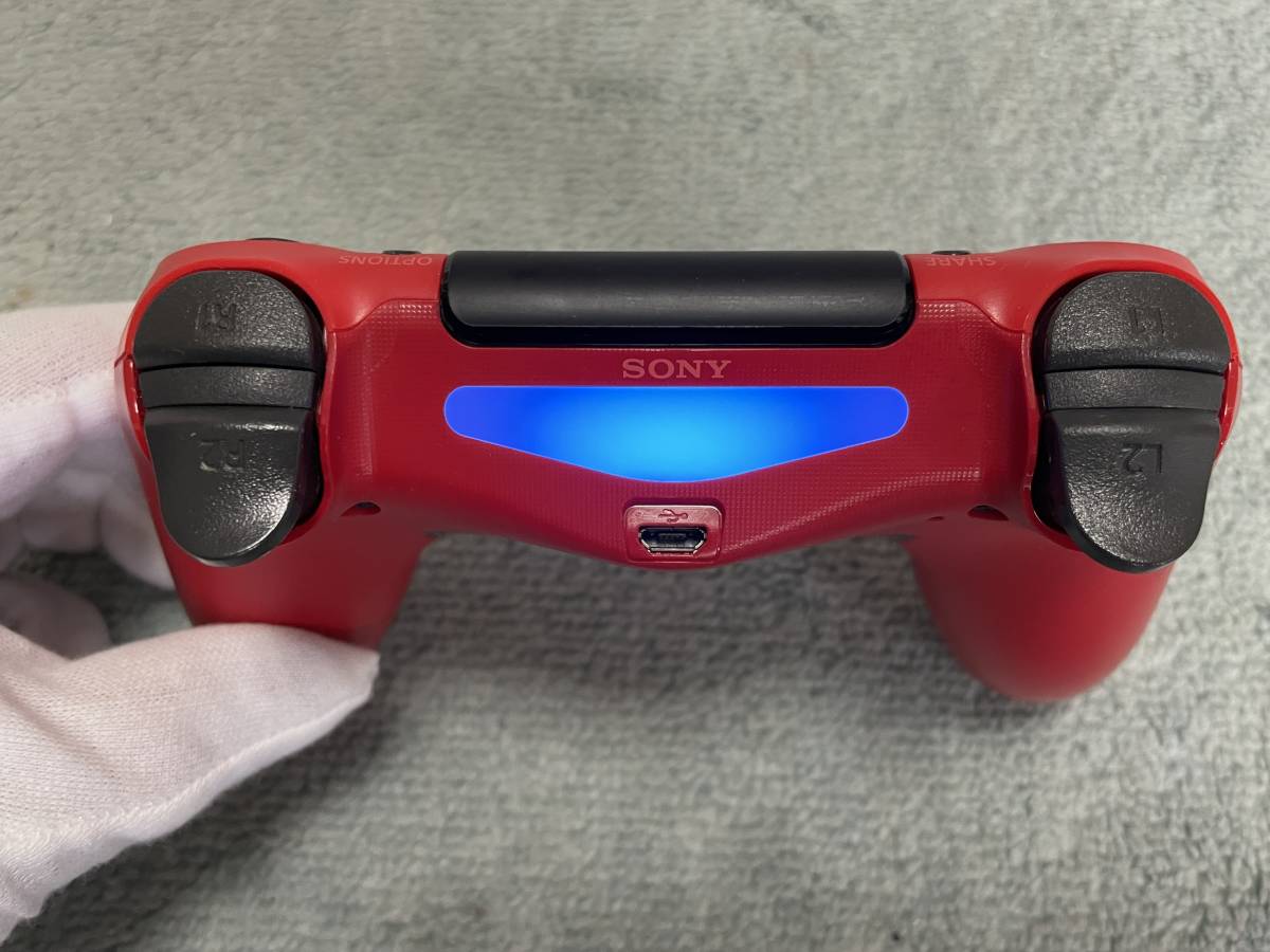 中古良品 PS4 コントローラ デュアルショック4 CUH-ZCT2J マグマレッド 動作品_4