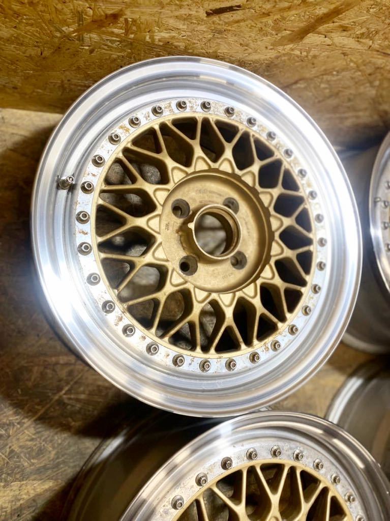 BBS RS RS033 15インチ 6.5J ET34 PCD100 4穴 旧車 当時物 深リム
