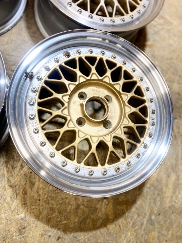 BBS RS RS033 15インチ 6.5J ET34 PCD100 4穴 旧車 当時物 深リム
