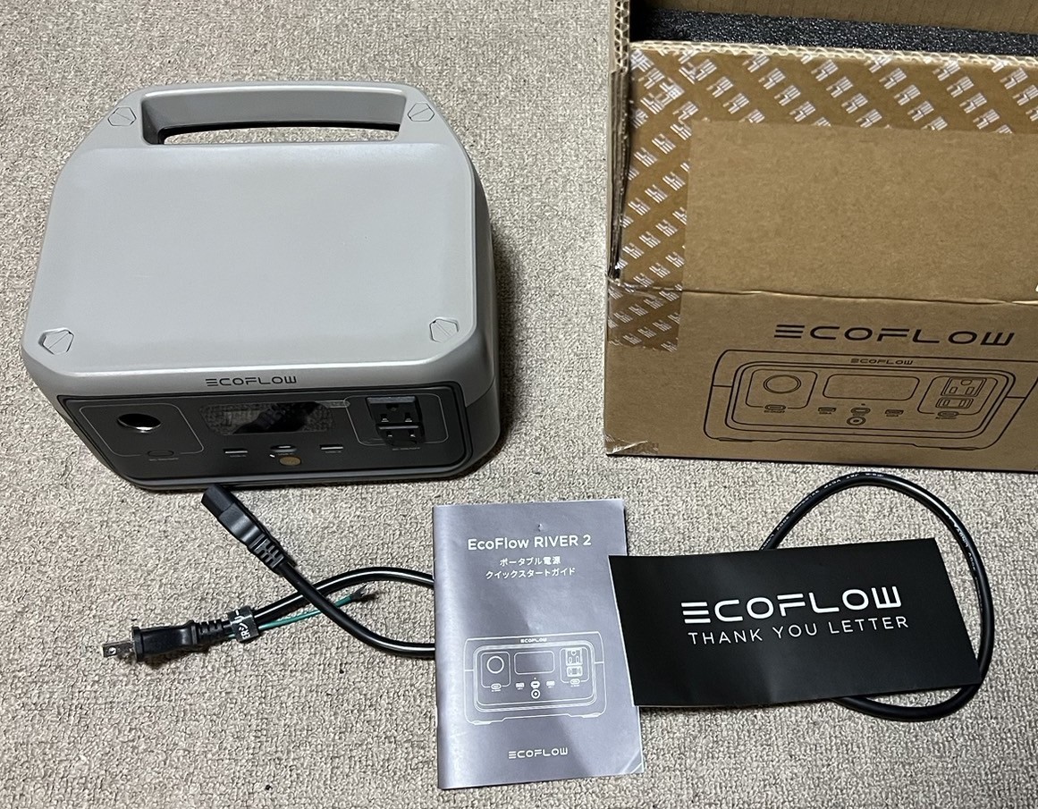 EcoFlow RIVER 2 256Wh ポータブル電源 キャンプ アウトドア 災害対策 リン酸鉄バッテリー