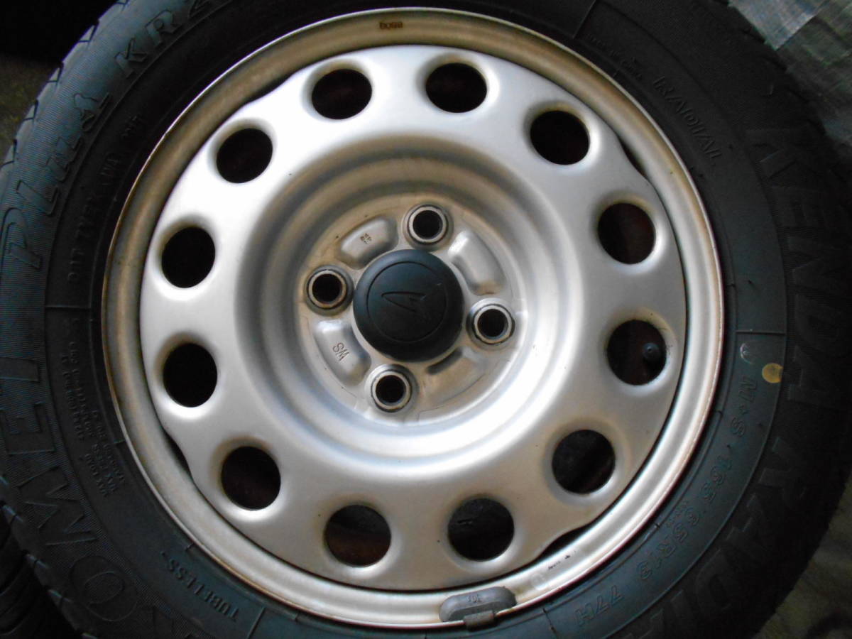 ●●2304-230LL ダイハツ ネイキッド 純正スチール 鉄ホイール 13×4.50B +45 PCD100 165/65R13 4本セット ノア GRASS +53 のパーツレビュー 4本セット 13×4.5J(+45