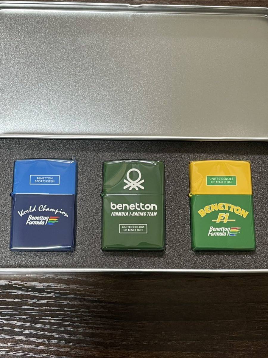 【赤字超特価，本物保証】 Benetton Formula1 3点セット RACING TEAM 年代物 1999年製 Memorial before the 2nd Millennium ベネトン フォーミュラ 1 専用ケース(Zippo)｜売買されたオークション情報、yahooの商品情報をアーカイブ公開 - オー Zippo