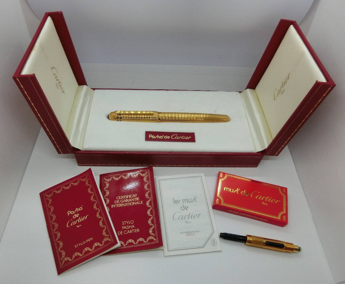 1円～ おたからや□J0412-27 Cartierカルティエ 万年筆 パシャ ドゥ