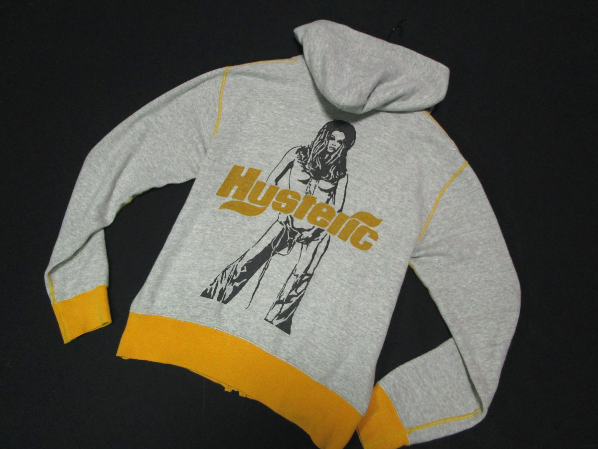 HYSTERIC GLAMOUR パーカー 霜降りグレー フルジップ フーディー 