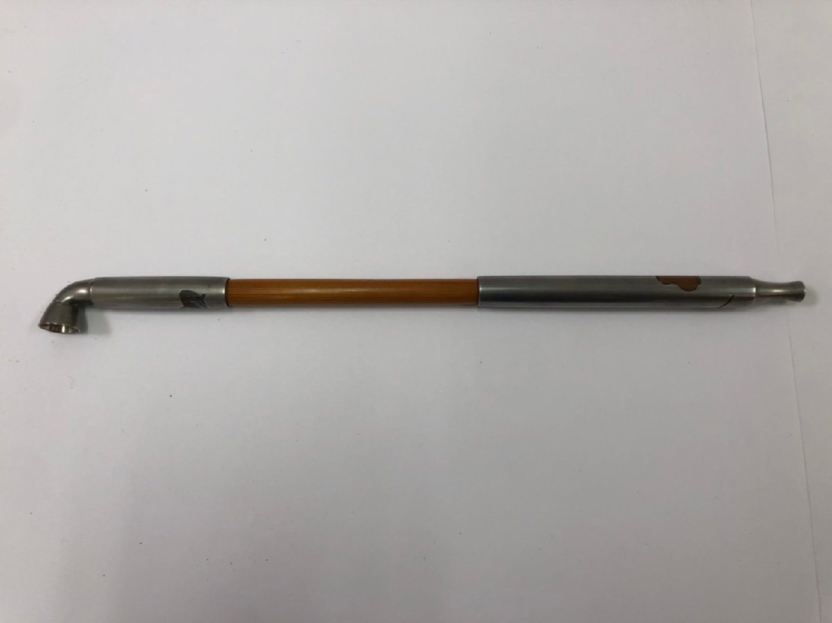 1円～【煙管キセル】銀彫細工 時代物 喫煙具 レトロ インテリア