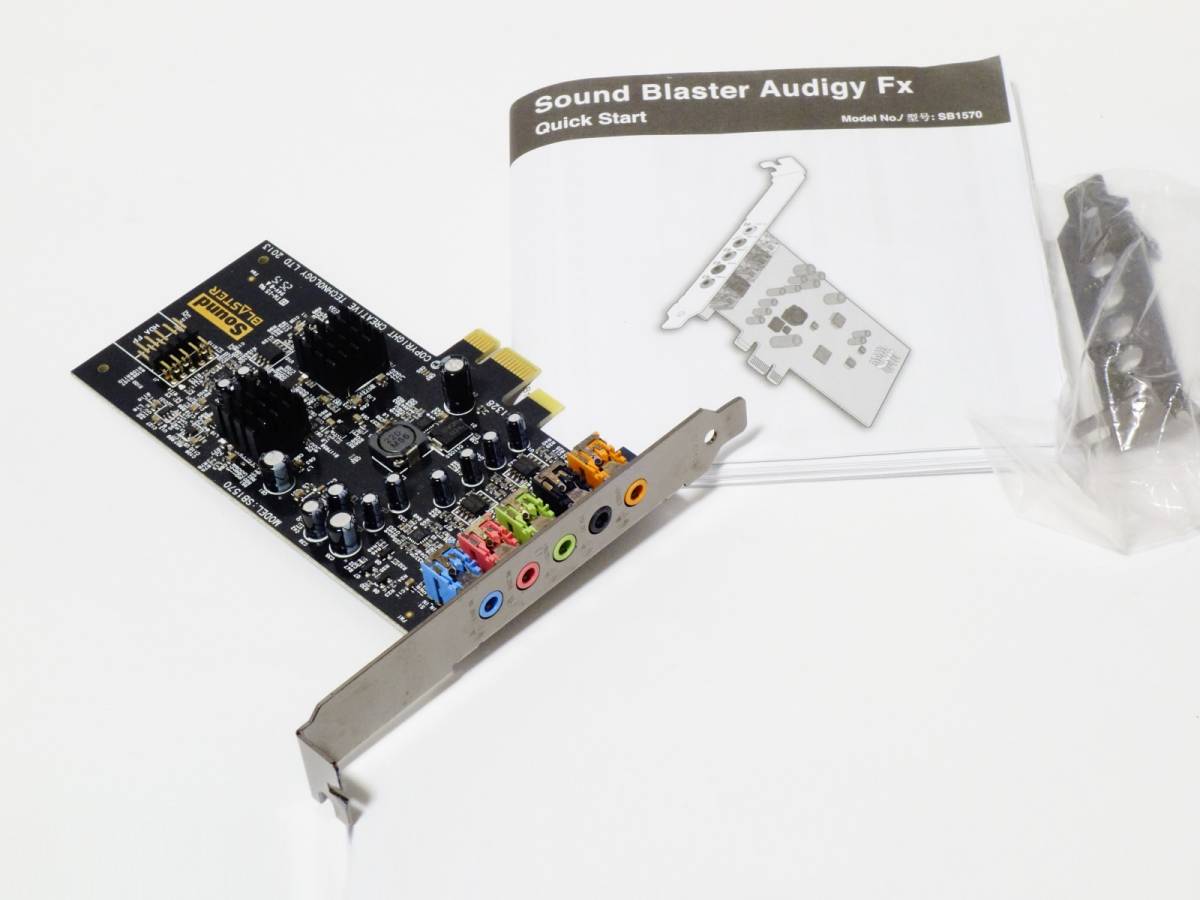 [PCI-E接続] Creative Sound Blaster Audigy Fx SB-AGY-FX SB1570 ロープロ対応 クリエイティブ [Windows7，8，10 32/64bit対応]