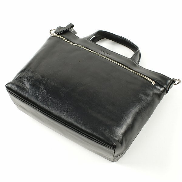 新品1円～★定価2.3万 ultima TOKYO ウルティマ トーキョー メンズ 牛革レザー トリノ 2WAYビジネストートバッグ 黒 ブラック◆3671◆