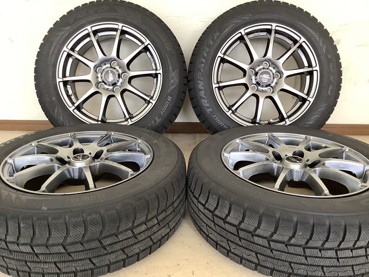 ■SHENEIDER(トヨタ専用)[16インチ 6.5J 5穴 PCD114.3 +38]■TOYO TRANPATH TX[205/60R16]2018年製/2019年製スタッドレス4本セット■