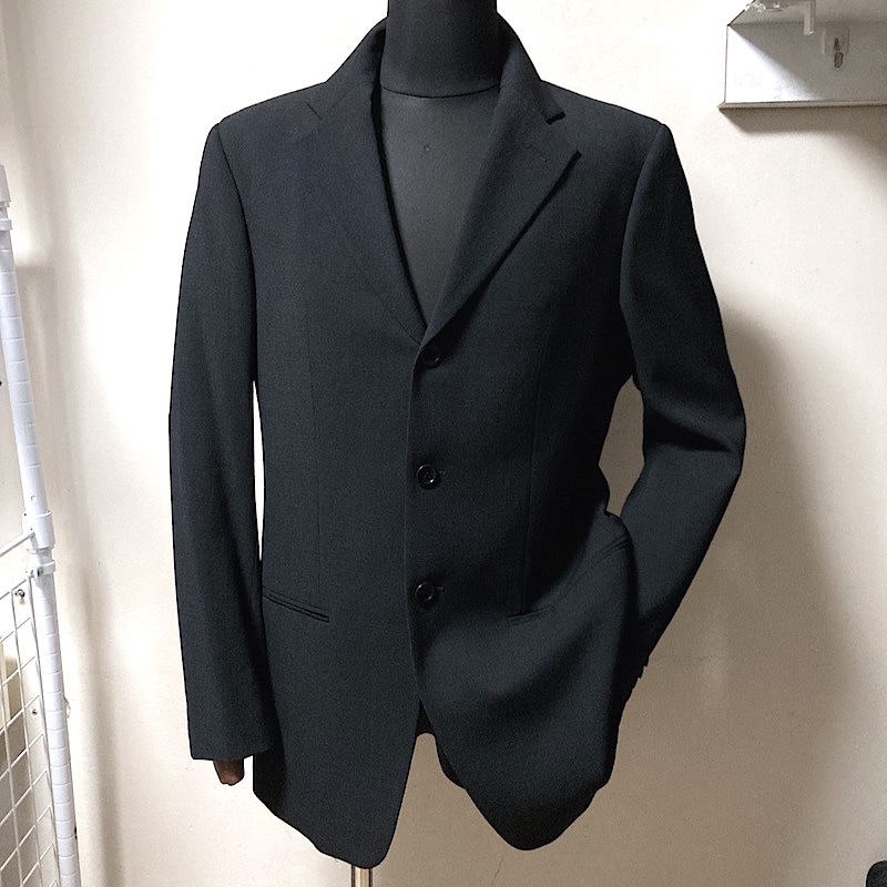 44Y221212G ほぼ未使用 超美品 ARMANI アルマーニ コレツィオーニ メンズ ビジネス ジャケット コート 検 ブレザー カーデガン ニット 黒