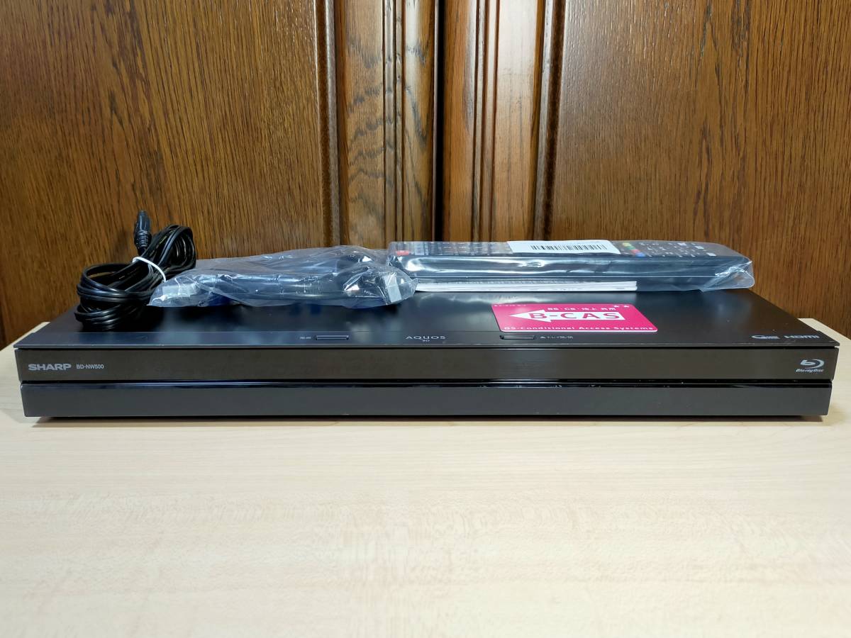 SHARP BD-NW500/2番組同時録画可/B-CAS，新品リモコン，HDMI，電源