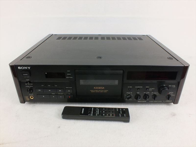 ♪ SONY ソニー TC-K333ESA カセットデッキ リモコン有り 現状品 中古 230411E3271
