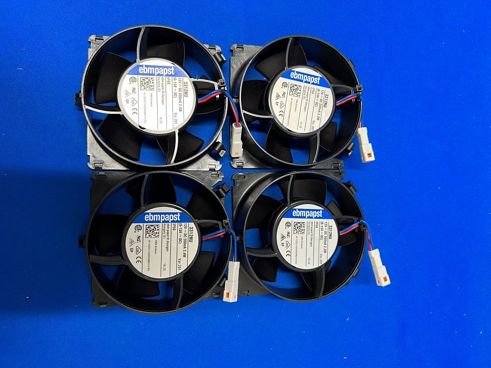【4台セット】EBM PAPST 3312NU IP68 DC軸流ファン 12V DC 200mA 2.4W 3300Uシリーズ