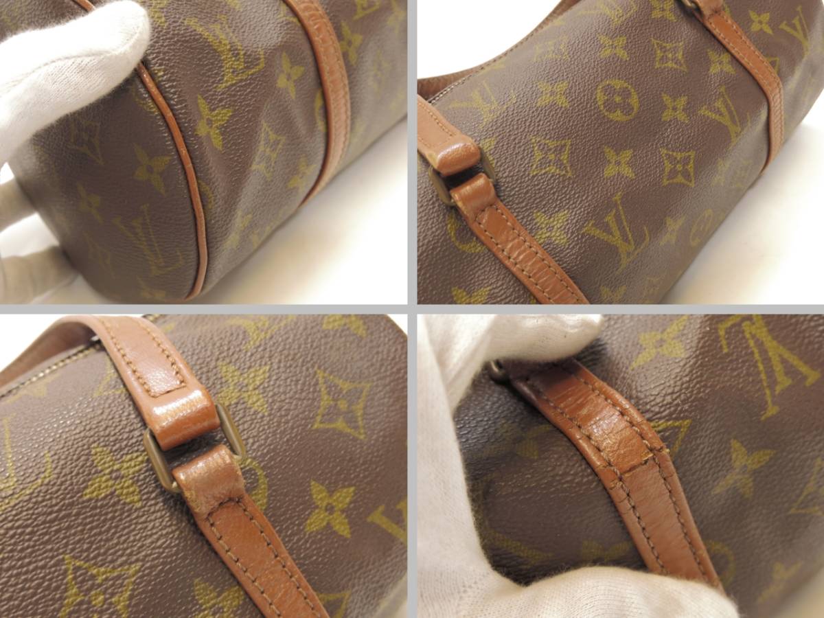 ルイヴィトン モノグラム パピヨン30 ハンドバッグ 円筒型 （裏地豚革 