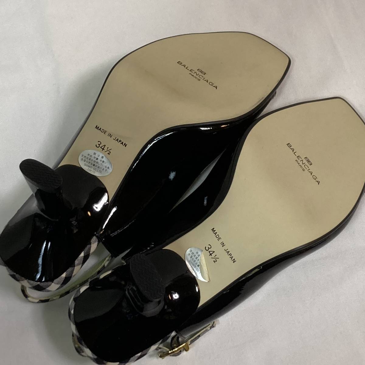 売り切り】◇BALENCIAGA バレンシアガ 美品 ギンガムチェック 売り切り】◇BALENCIAGA バレンシアガ 美品 ギンガムチェック