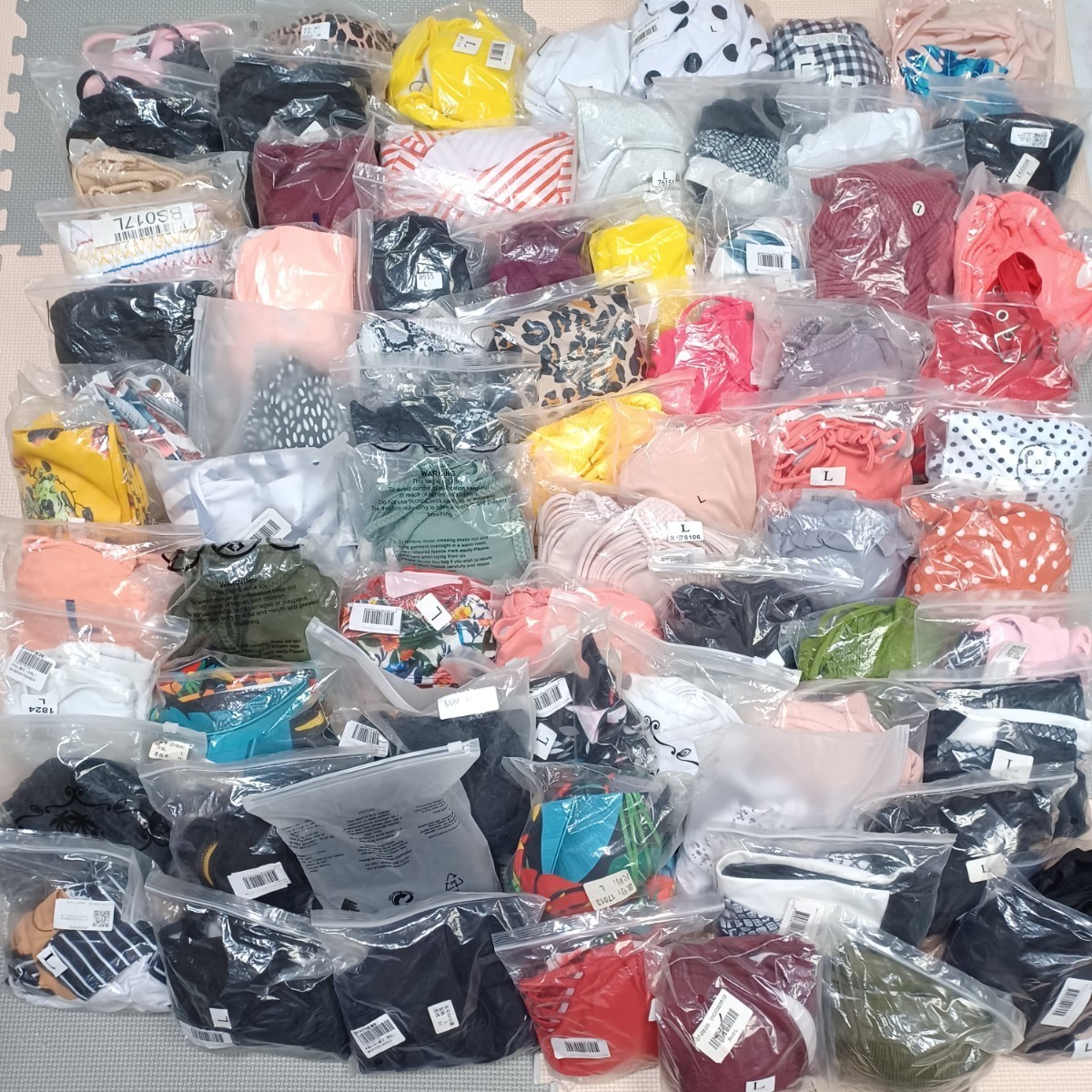 ◆レディース 水着 まとめて 70点◆セパレートタイプ◆ビキニタイプ◆ワンピースタイプ など◆Lサイズ◆未使用品
