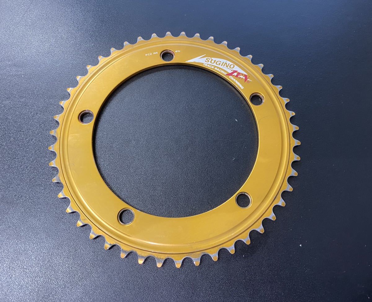 旧ロゴ Sugino zen 47T 144 チェーンリング スギノ 禅 ピスト Njs mash