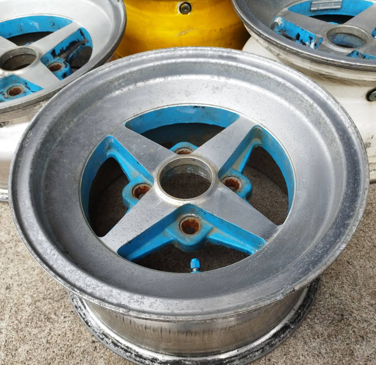 希少！当時物！深リム！WORK Equip 14インチ 約7J/約8J 約+10/約-3 4H 