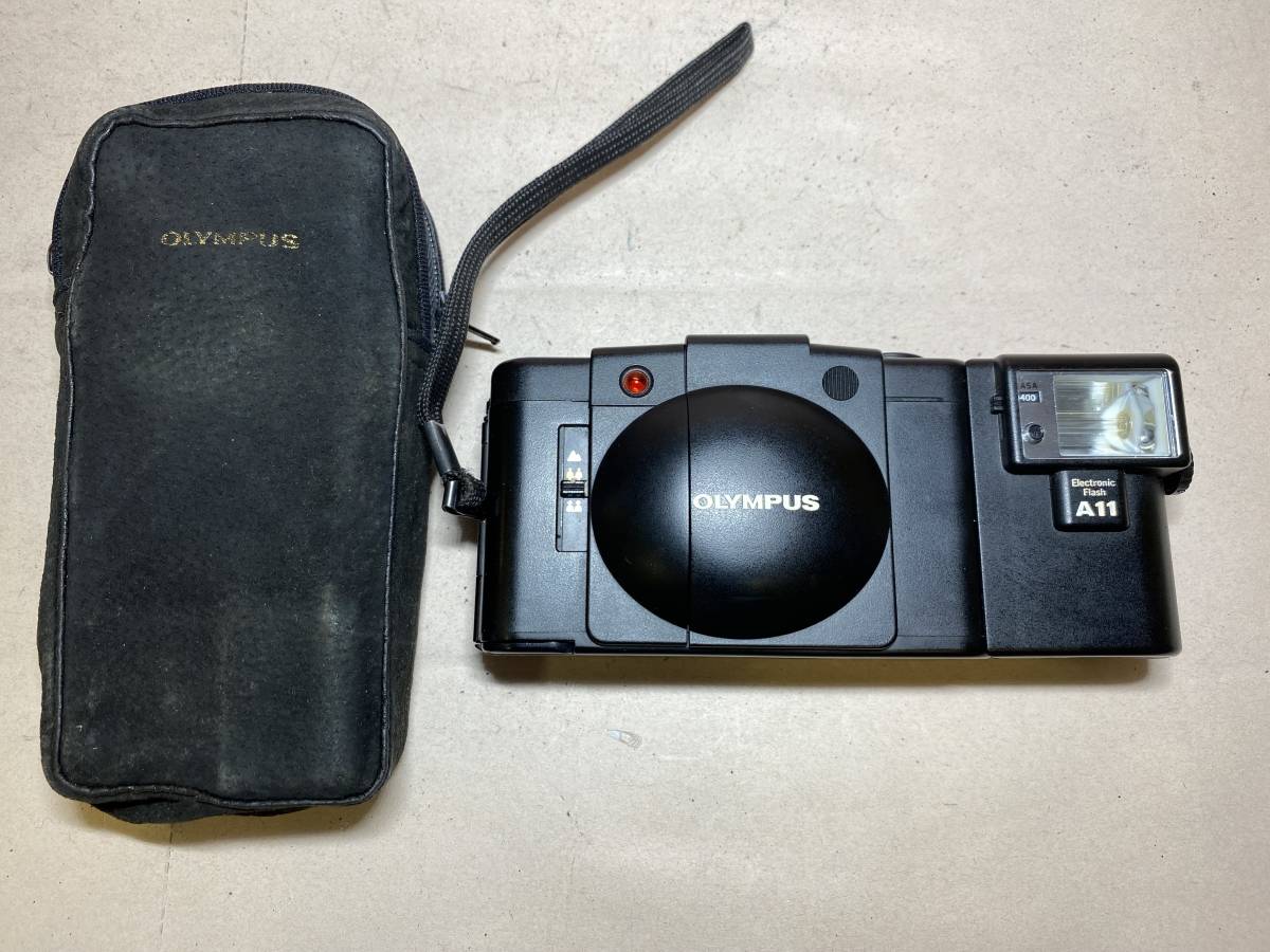 美品！OLYMPUS デジカメ２点＋ストロボセット ☆OLYMPUS オリンパス XA2 D.ZUIKO 35mm 1:3.5 A11 単焦点 広角