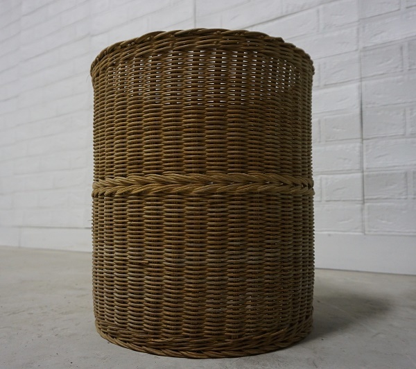 古い藤製 ラタン ヴィンテージ 収納ケース カゴ 籠 ディスプレイ / 山川ラタン 剣持勇 YMK 天童木工 イサムノグチ 丹下健三 柳宗理 